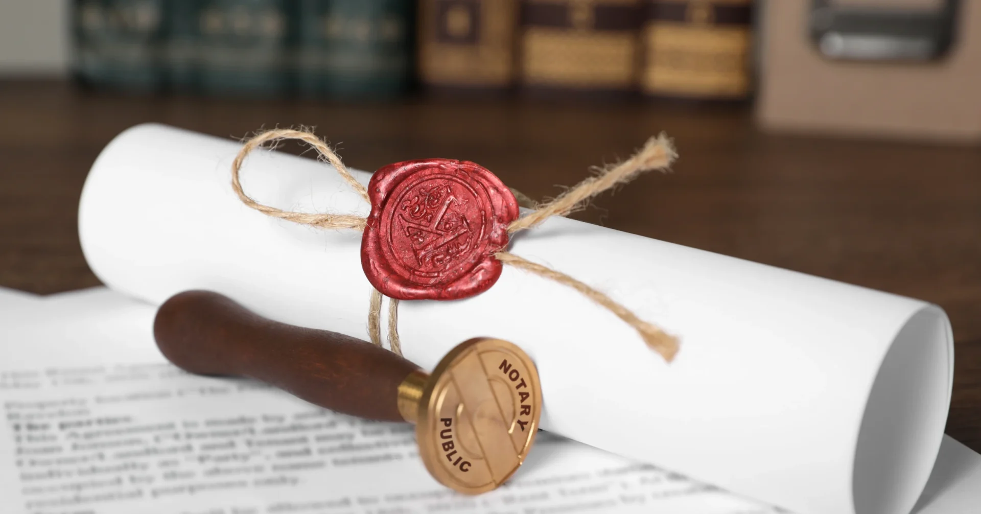 Sealed document with notary stamp